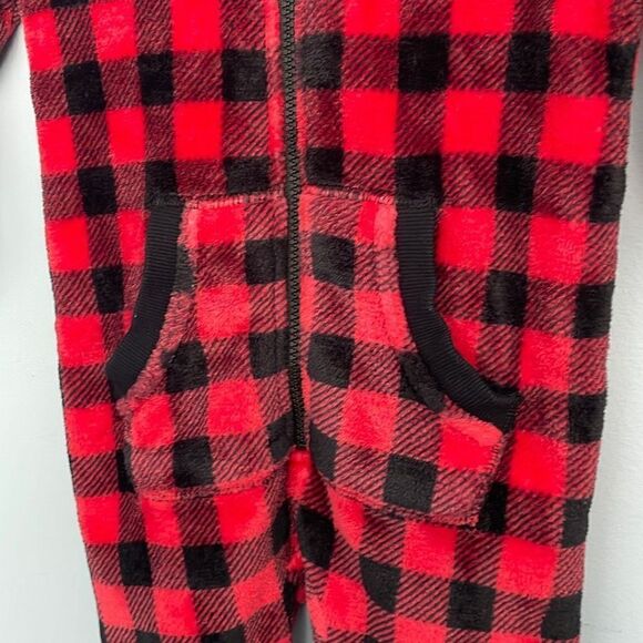 Little Blue House Buffalo Plaid Fleece Hooded Pajamas size 4 - Picture 3 of 7
